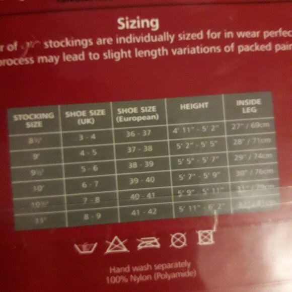 BNIB Gio Stockings Fully Fashioned Point Heel Black Contrast Seam Seamed Size 9 - Picture 3 of 3